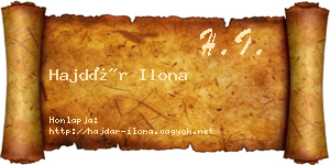 Hajdár Ilona névjegykártya